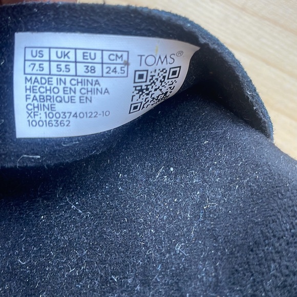 Toms - Womens Willow Sandals, size 7.5 US womens, color black - Picture 5 of 5